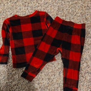 Cat & Jack Red and Black Checkered Kids Pajama Set
